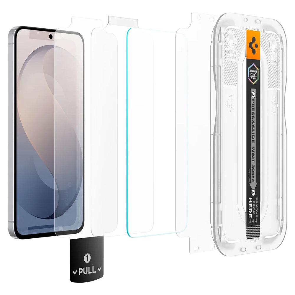 Spigen GlastR EZ FIT Pro HD Screen Protector for Samsung Galaxy S26 FE S741, Tempered Glass, Full Glue AGL11996