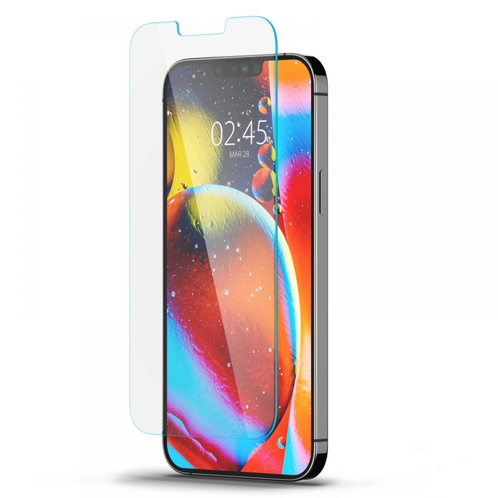 Spigen GlastR Slim Screen Protector for Apple iPhone 17e / 16e / 14 / 13 Pro, Tempered Glass, Full Glue