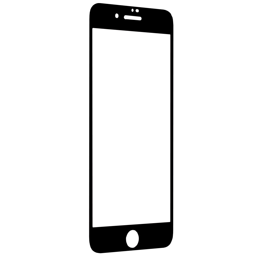 Techsuit Screen Protector Film for Apple iPhone 8 Plus / 7 Plus, Tempered Glass, Full Glue, 111D, Black