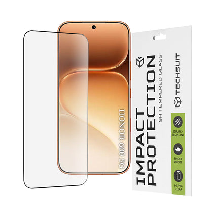 Techsuit Screen Protector Film for Honor 600 Pro / 600, Tempered Glass, Full Glue, 111D, Black