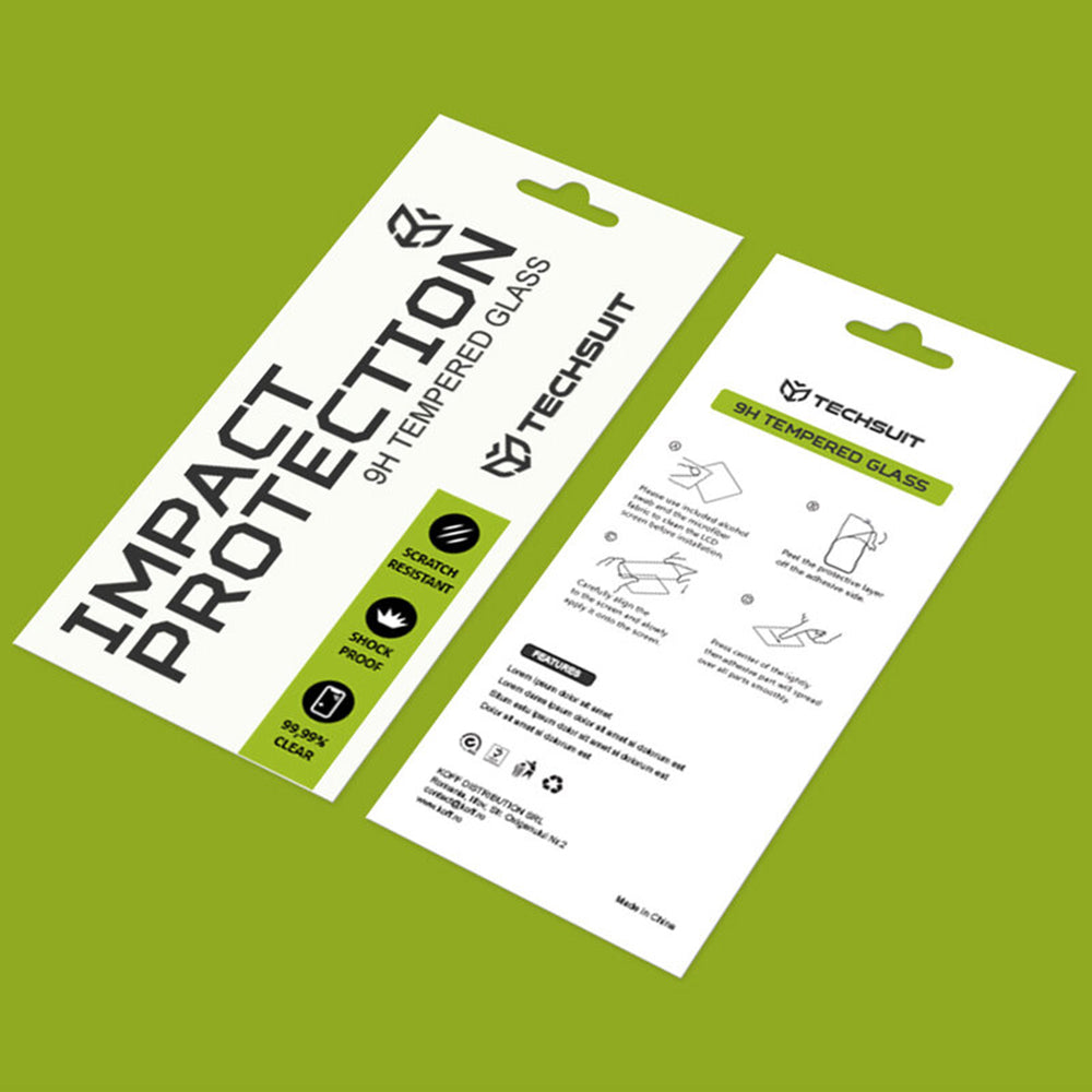 Techsuit Screen Protector for Samsung Galaxy A37 5G, Tempered Glass, Full Glue, 111D, Black