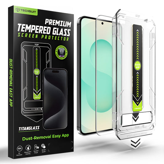 Techsuit TitanGlass CrystalHD Screen Protector for Samsung Galaxy S26 Plus, Tempered Glass, Full Glue