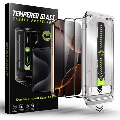 Techsuit TitanGlass Screen Protector for Apple iPhone 11 / XR, Tempered Glass, Full Glue, Set of 2 pieces, Black