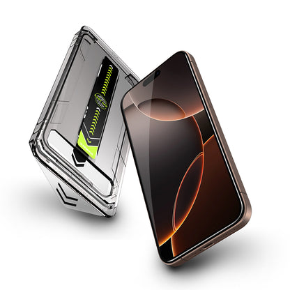 Techsuit TitanGlass Screen Protector for Apple iPhone 14 Pro, Tempered Glass, Full Glue, Black