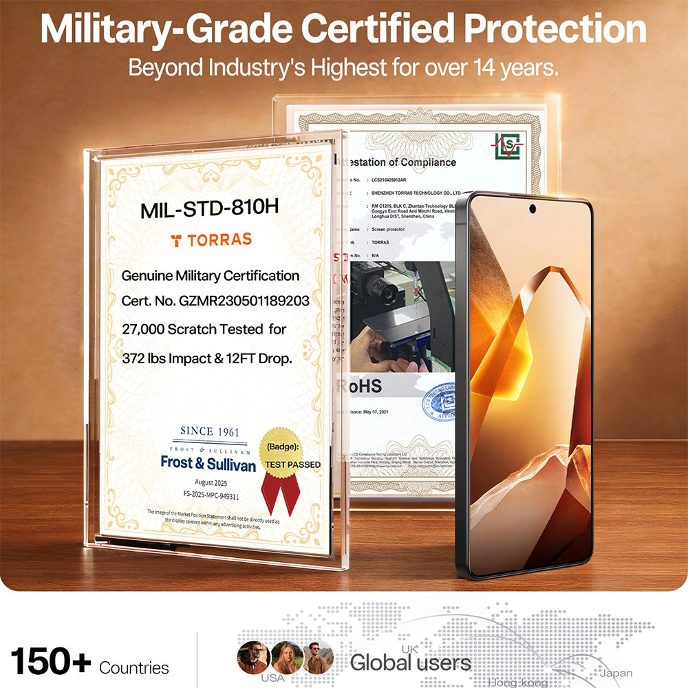 Torras GlassGo Install Master Screen Protector for Samsung Galaxy S26 Plus, Tempered Glass, Full Glue, Transparent