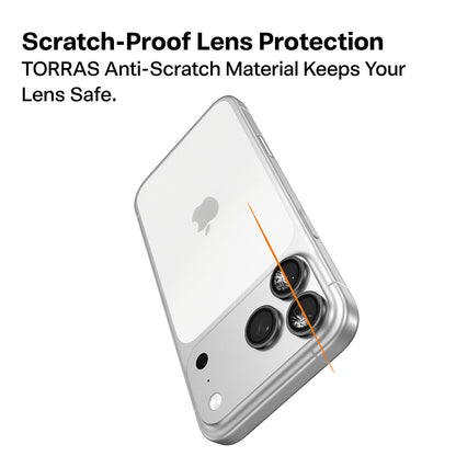 Torras Lensguard Rear Camera Protective Film for Apple iPhone 17 Pro Max / 17 Pro, Tempered Glass, Orange
