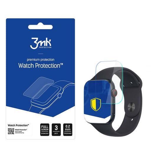 3MK Arc Protective Film for Apple Watch SE 40mm Series, Set of 3 pieces, Plastic