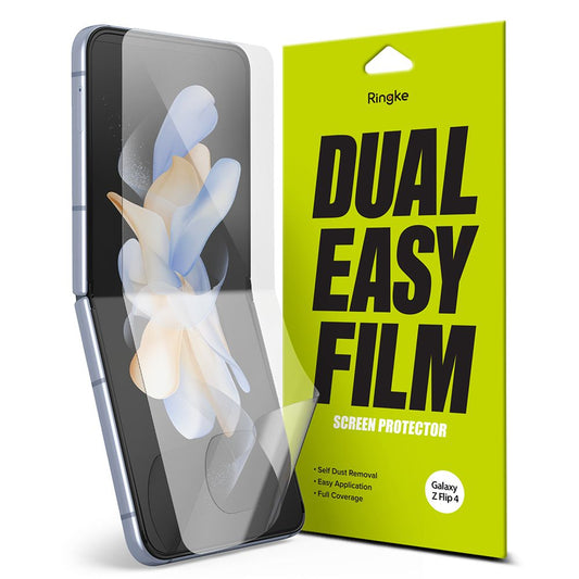 Ringke Dual Easy Interior Screen Protector for Samsung Galaxy Z Flip4 F721, Plastic, Set of 2 Pieces