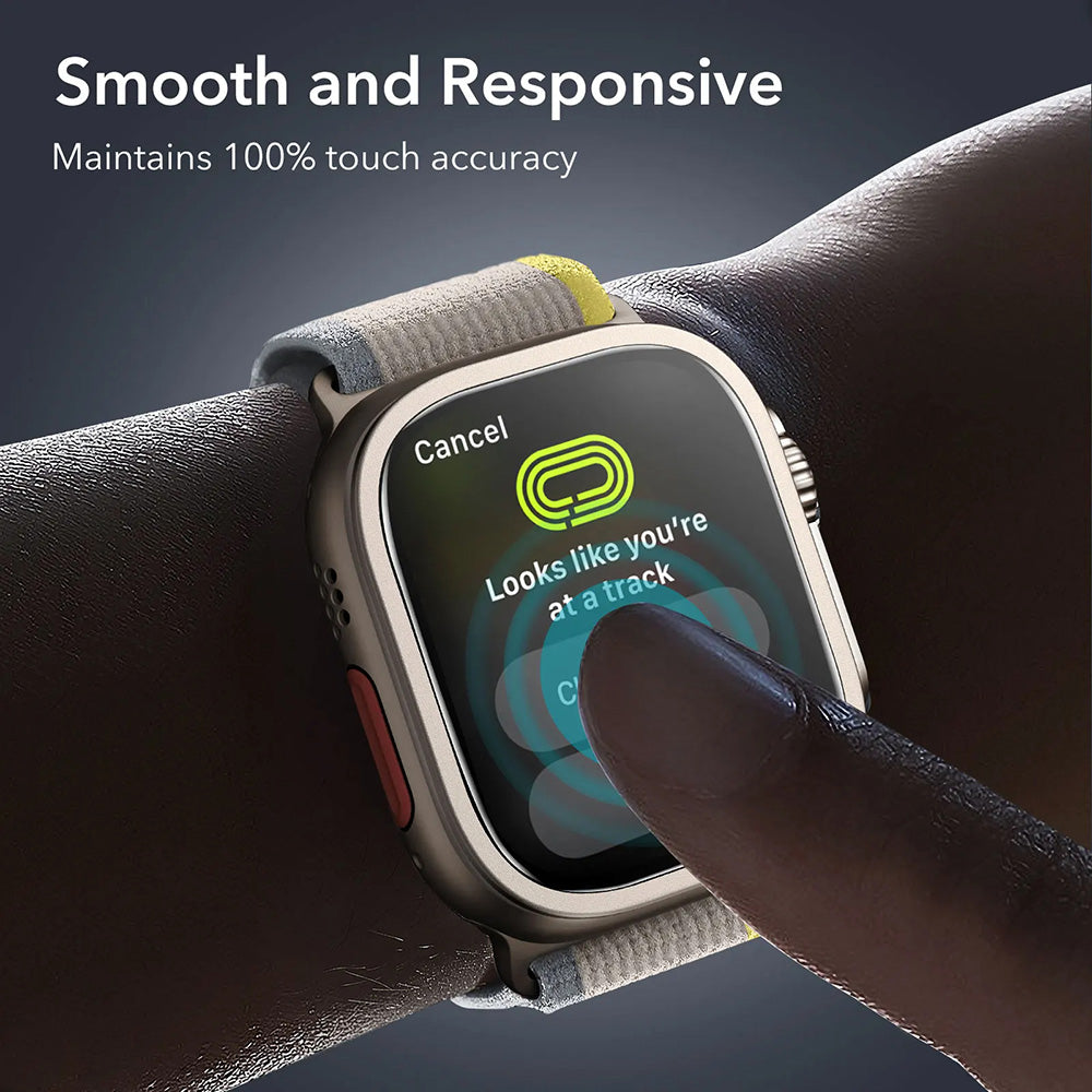 ESR Armorite Protection Film for Apple Watch Ultra Series, Set of 2 Pieces, Tempered Glass, Bronze