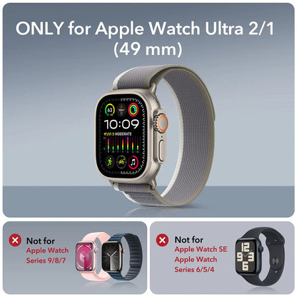 ESR Armorite Protection Film for Apple Watch Ultra Series, Set of 2 Pieces, Tempered Glass, Bronze