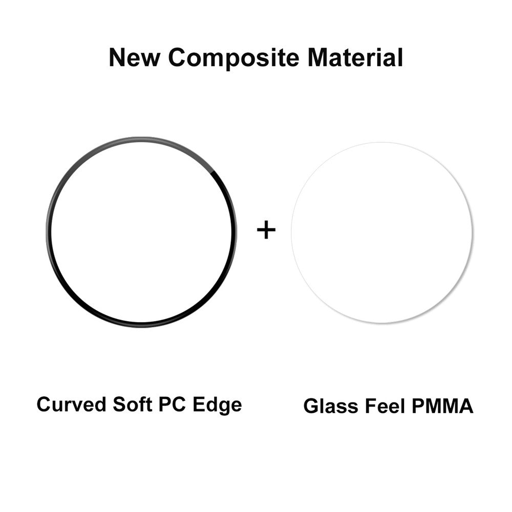 Techsuit Nano Flex Protection Film for OnePlus Watch 2R, Set of 2 Pieces, Plastic, Black