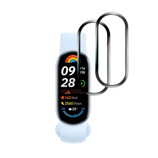 Techsuit Nano Flex Protection Film for Xiaomi Smart Band 9, Set of 2 Pieces, Plastic, Black