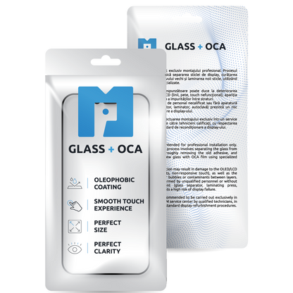 Screen Glass + OCA MP compatible with Apple iPhone 16e / 14, Black