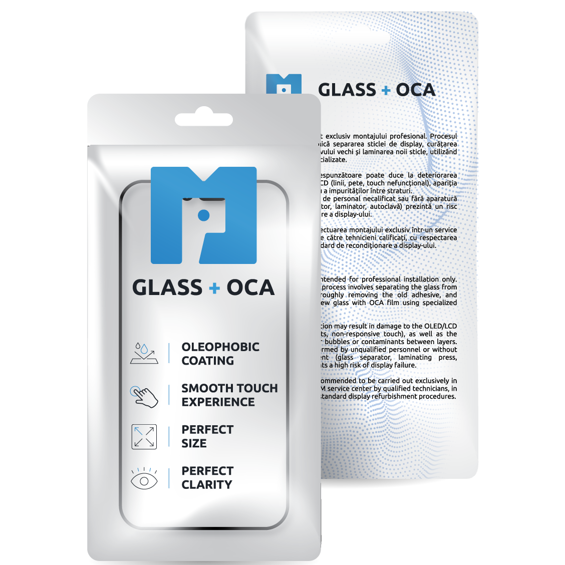Screen Glass + OCA MP compatible with Apple Watch Series 7 / 8 / 9 45mm, Black
