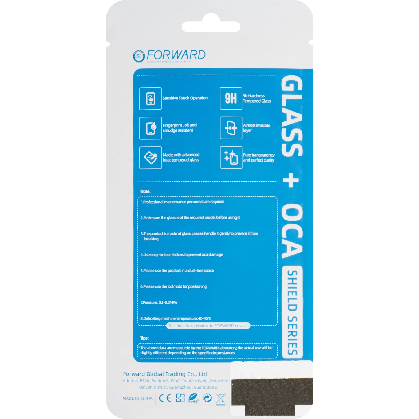 Screen Glass + OCA Forward Shield for Samsung Galaxy A05 A055, Black