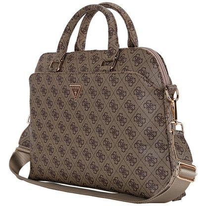 Guess 4G Triangle Logo Bag for 15inch Laptop, Brown