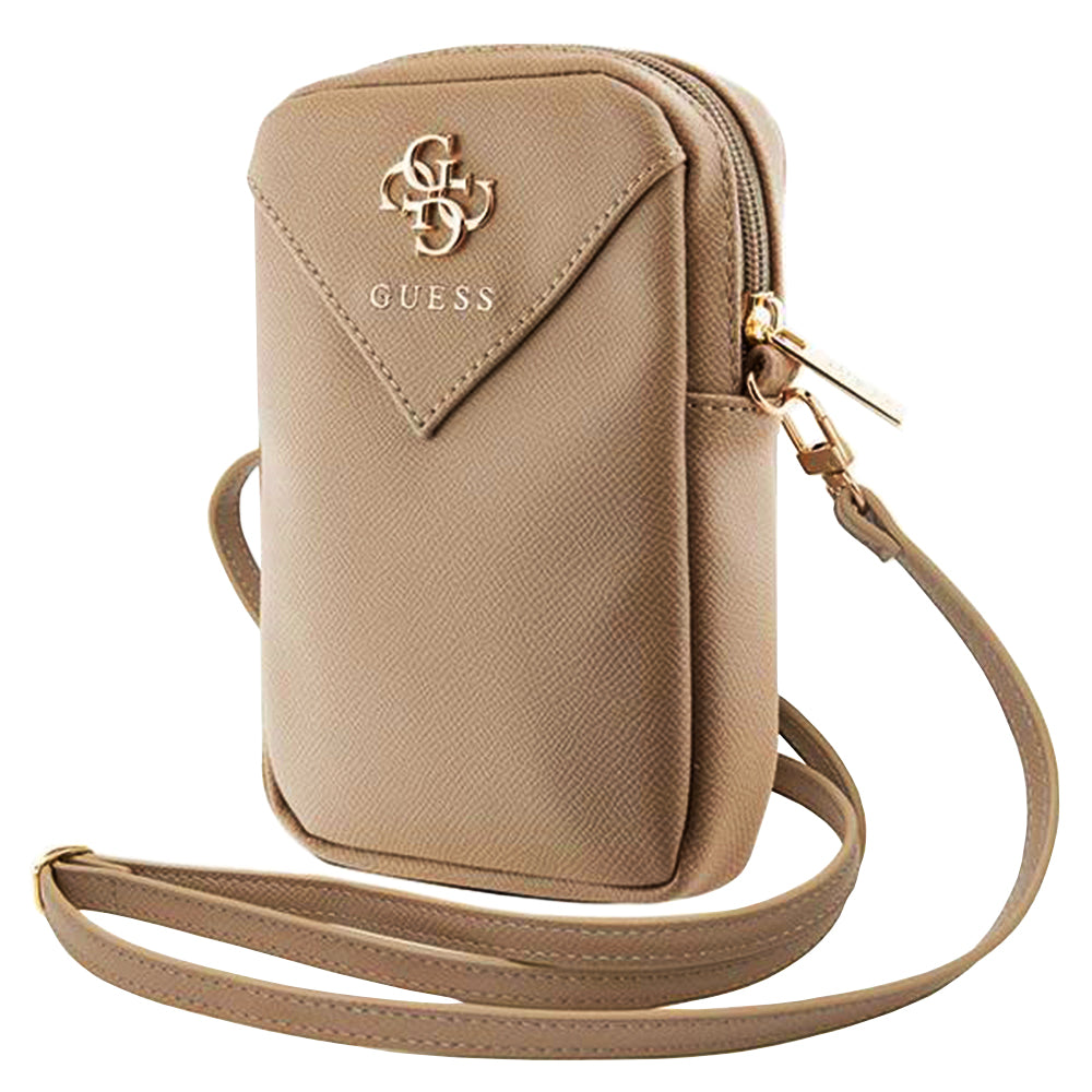 Universal Phone Bag, Guess, Triangle 4G, Gold