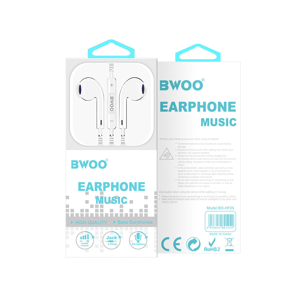 Handsfree 3.5mm BWOO HF05, White