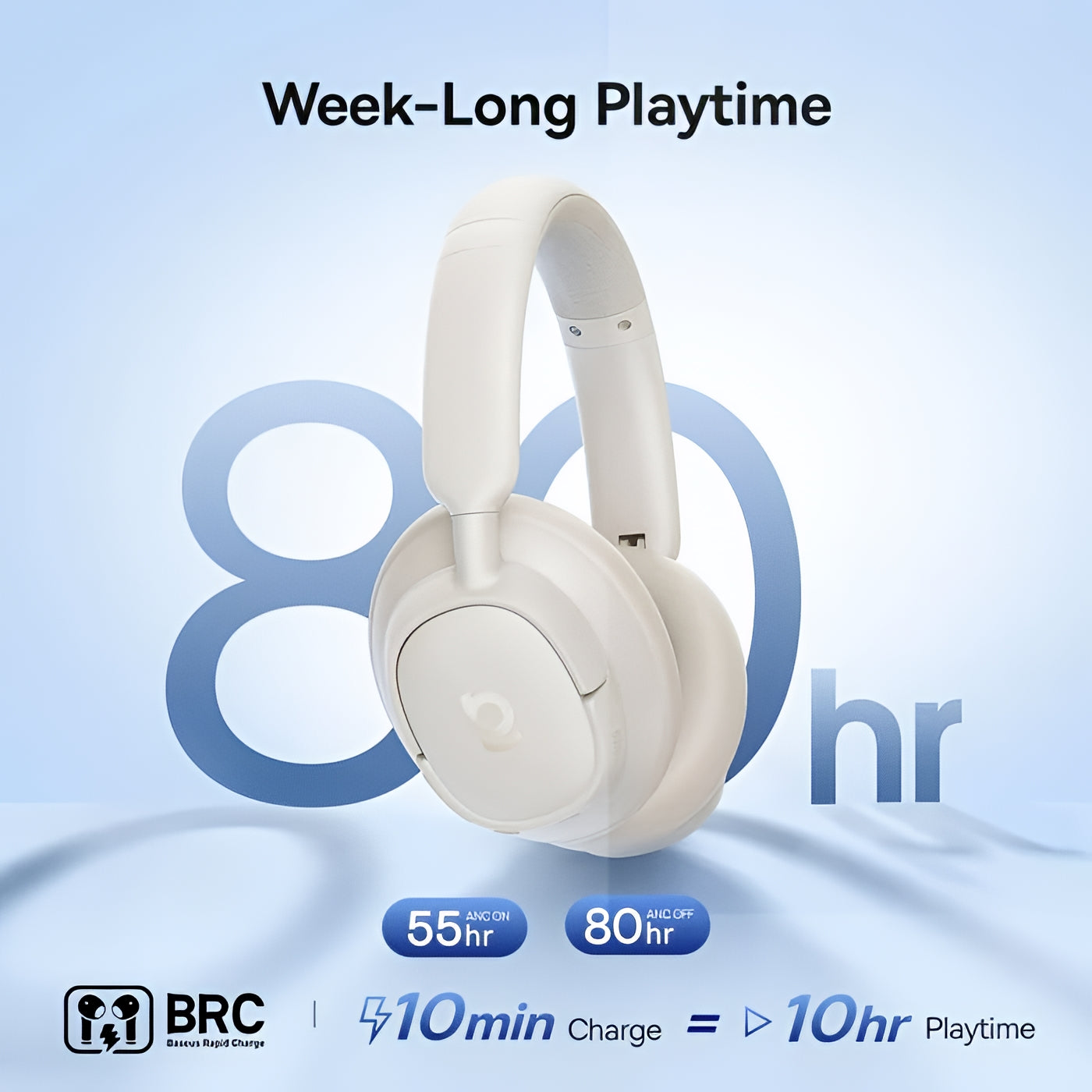 Baseus Bass BH1 NC Bluetooth Handsfree, MultiPoint, A2DP, ANC, White A0203702