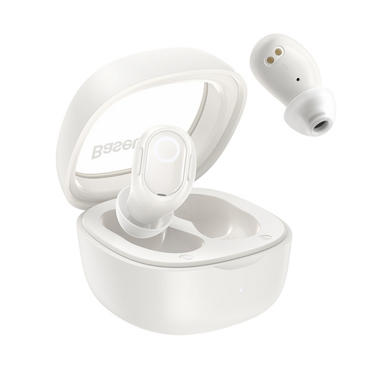 Handsfree Bluetooth Baseus Bowie WM02, TWS, White, Resaled NGTW370202