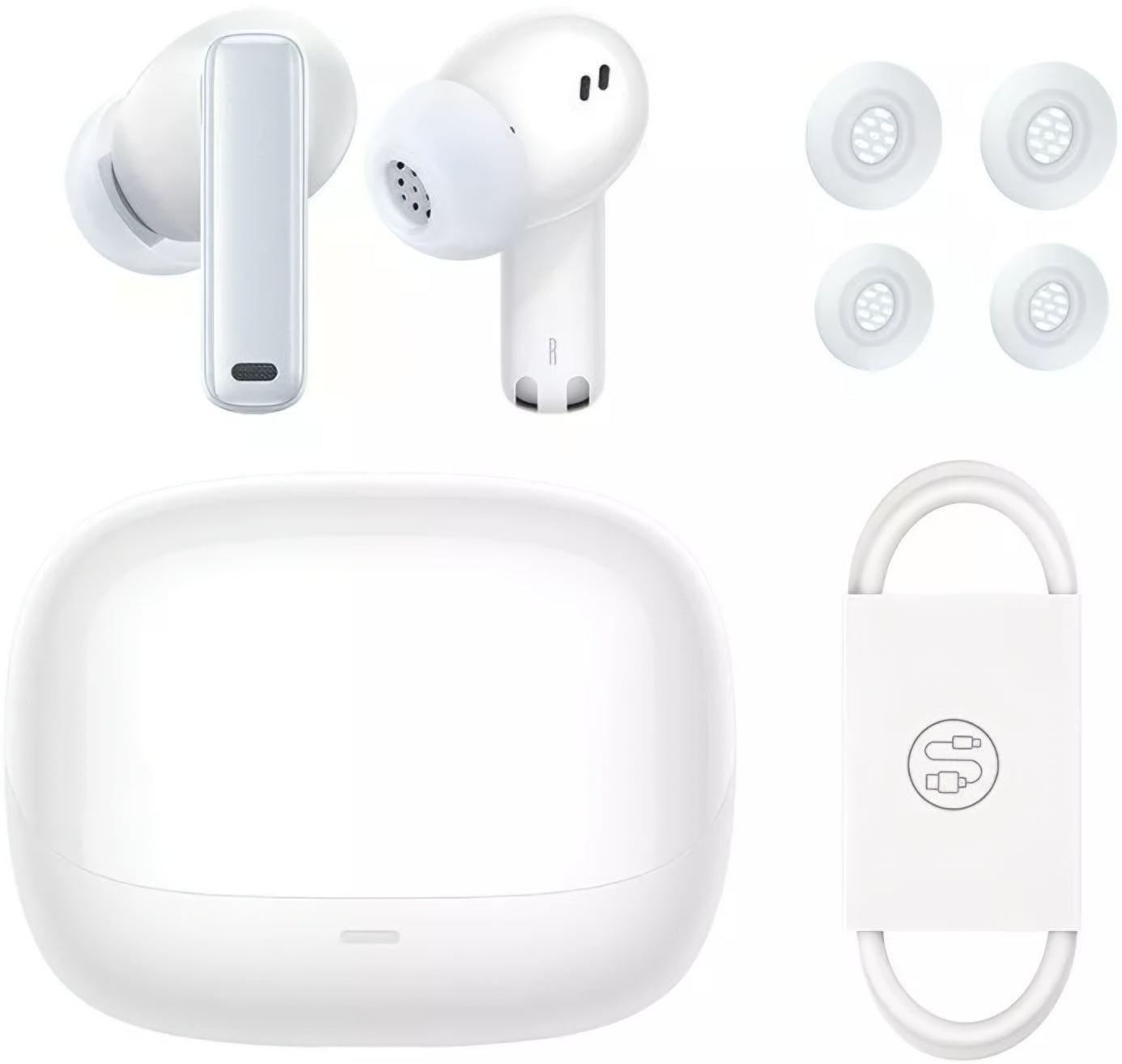 Handsfree Bluetooth Baseus Bowie M2s, TWS, ANC, White NGTW350102