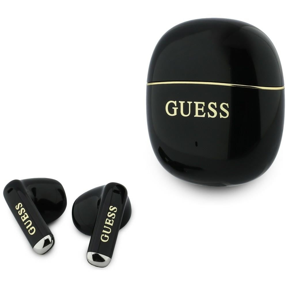 Handsfree Bluetooth Guess Glossy Gold Line Classic, TWS, Black