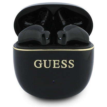 Handsfree Bluetooth Guess Glossy Gold Line Classic, TWS, Black