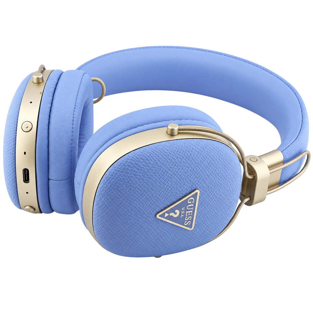Guess Grained Triangle Logo Bluetooth Handsfree, A2DP, Blue