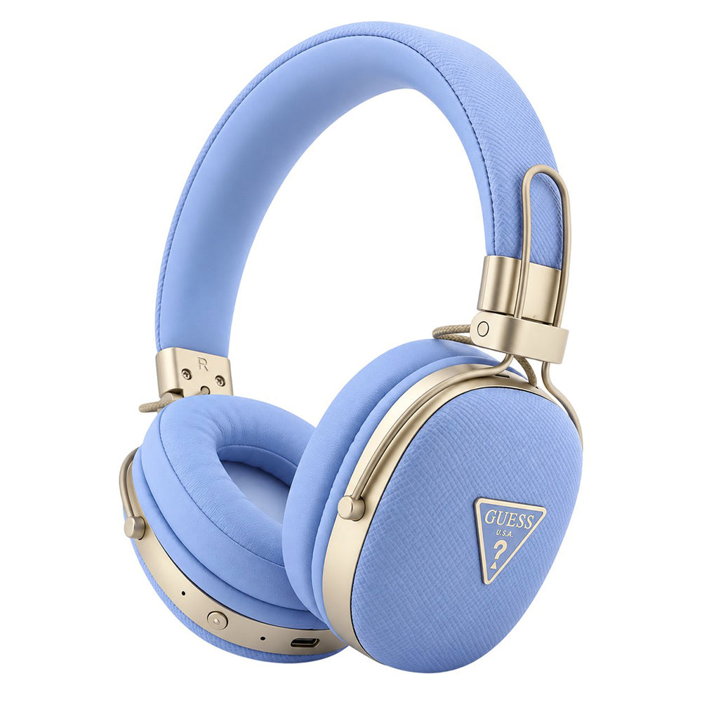 Guess Grained Triangle Logo Bluetooth Handsfree, A2DP, Blue