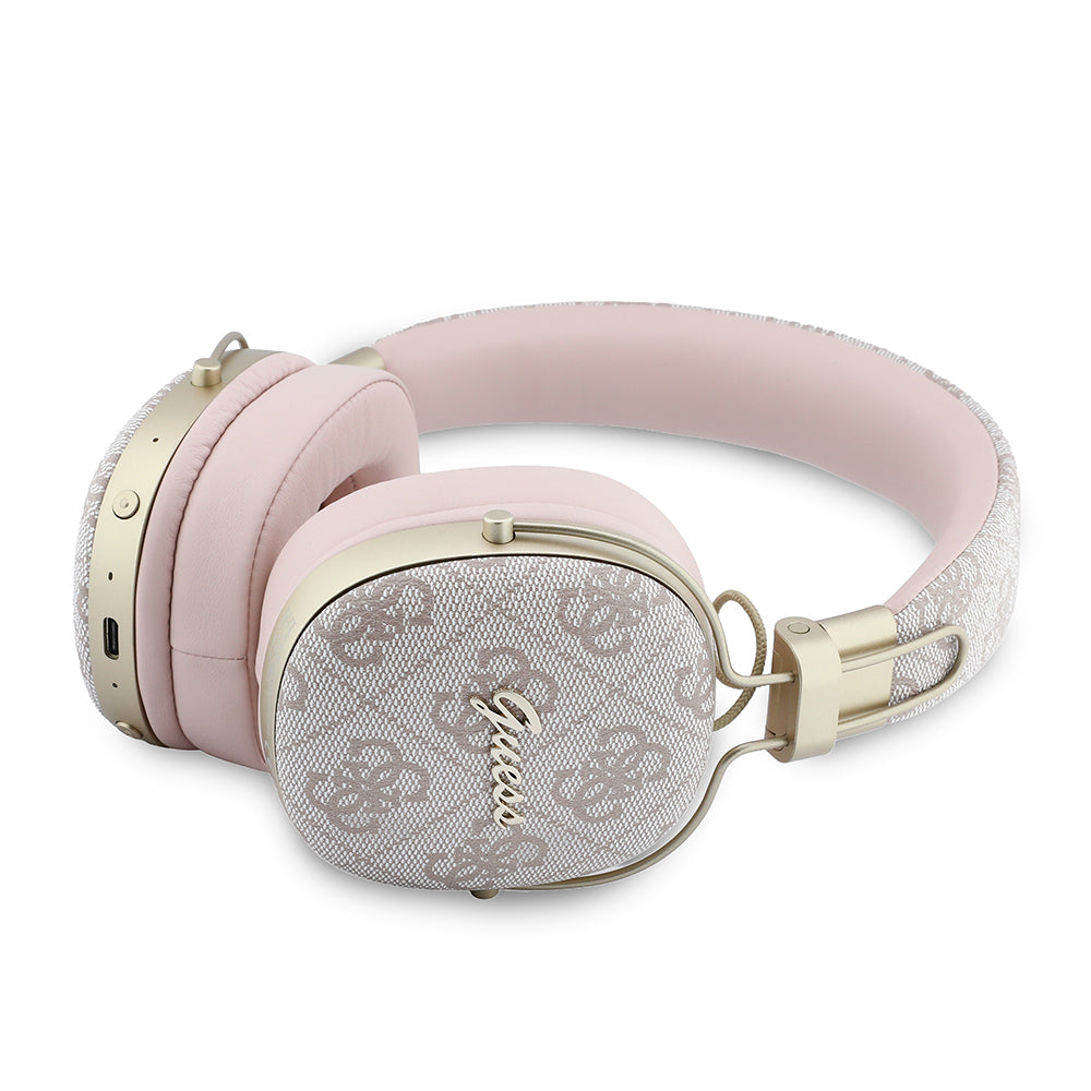 Handsfree Bluetooth Guess Metal 4G Script Logo, A2DP, Pink