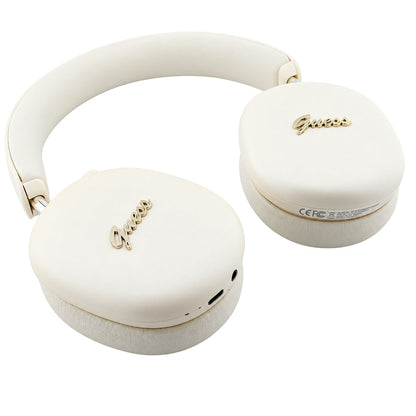 Guess Metal Script Logo Bluetooth Handsfree, A2DP, Beige