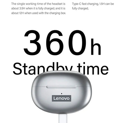 Handsfree Bluetooth Lenovo ThinkPlus LP5, TWS, White