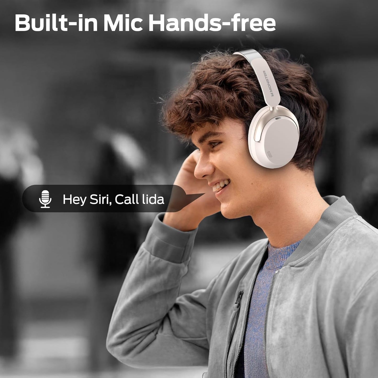 Bluetooth Handsfree Monster Persona 3rd, MultiPoint, A2DP, ANC, White