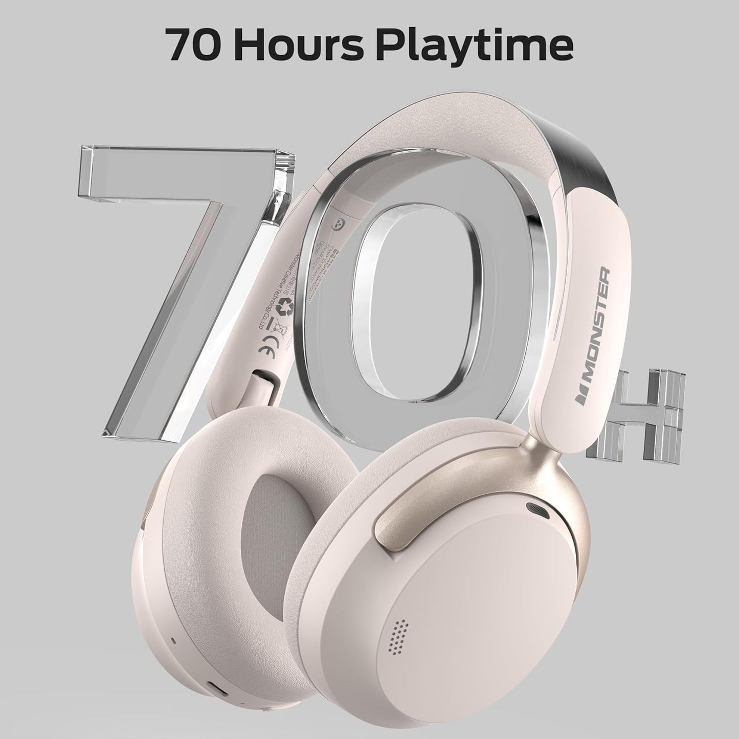 Bluetooth Handsfree Monster Persona 3rd, MultiPoint, A2DP, ANC, White