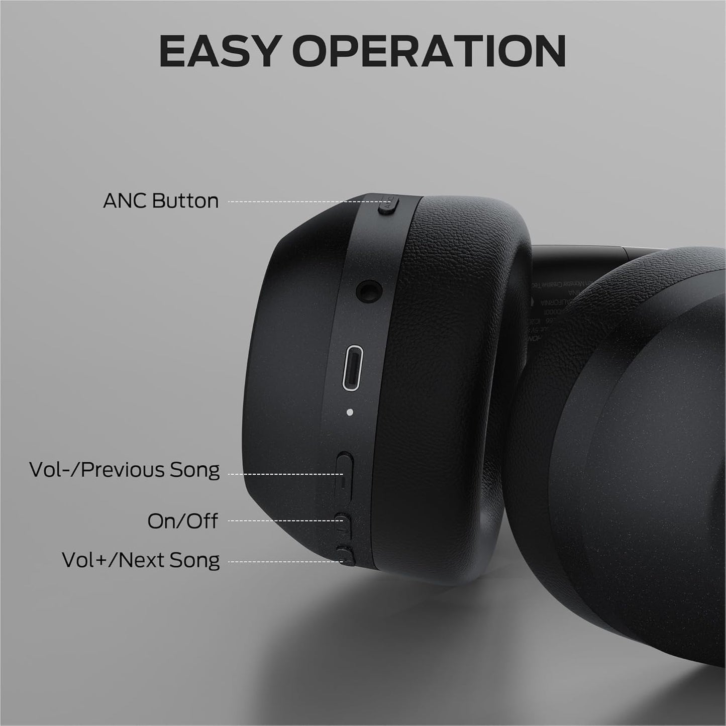 Bluetooth Handsfree Monster Persona 6th, MultiPoint, A2DP, ANC, Black