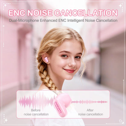 Handsfree Bluetooth Onikuma TX603, TWS, Pink