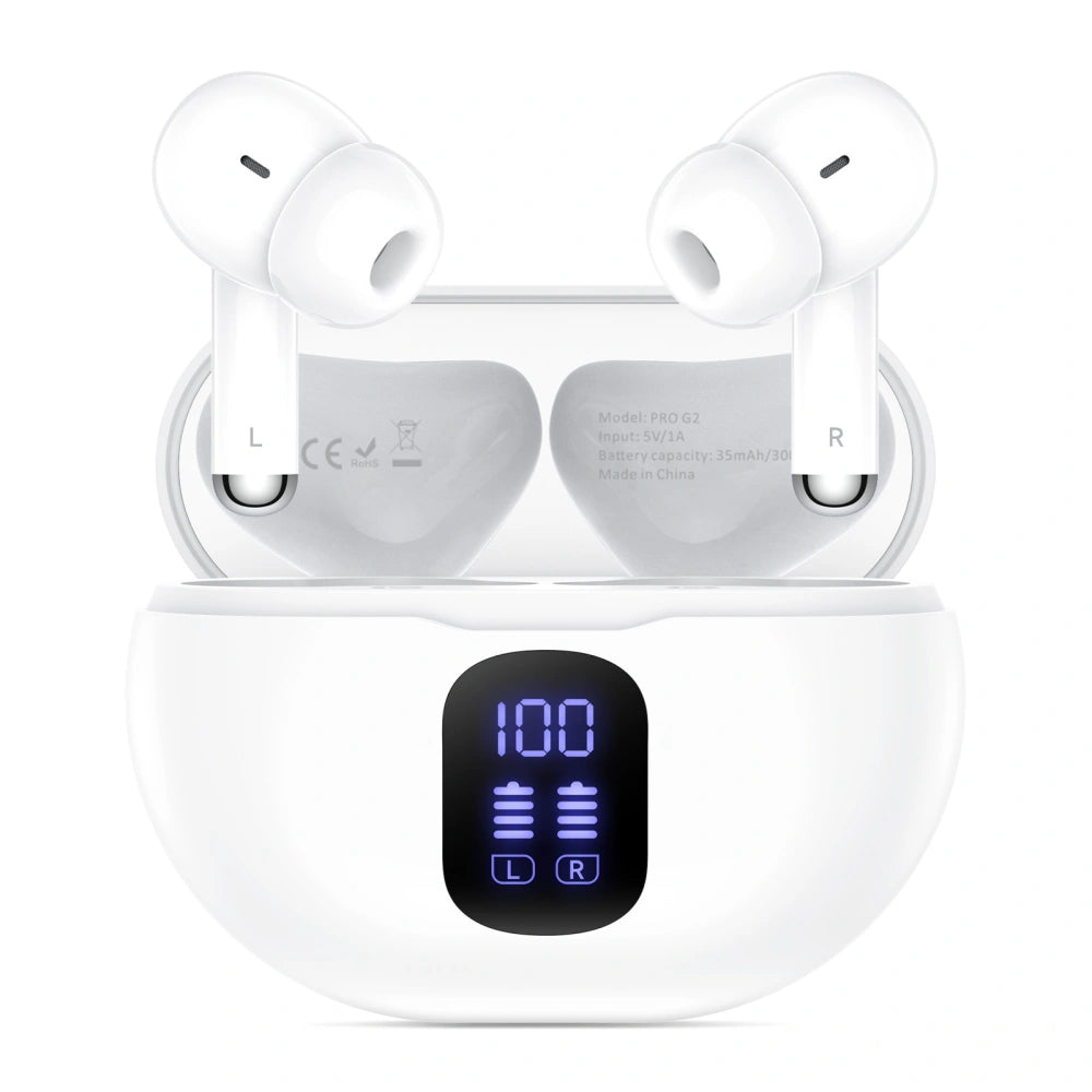 Bluetooth Handsfree Tech-Protect Ultraboost Pro G2, TWS, White