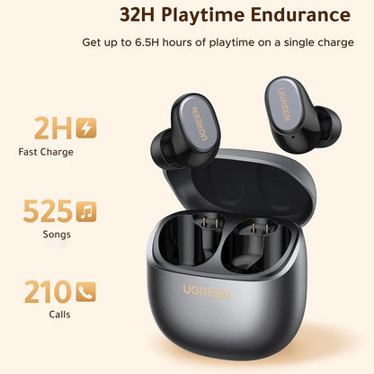 UGREEN Dots Bluetooth Handsfree (75628), TWS, MultiPoint, Black
