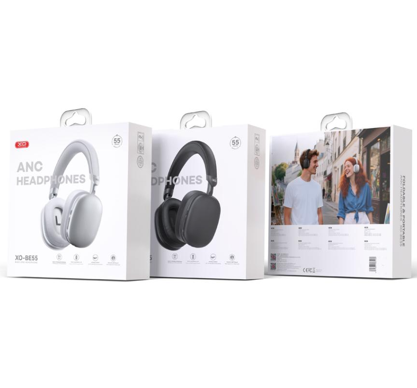 Handsfree Bluetooth XO Design BE55, A2DP, ANC, Silver