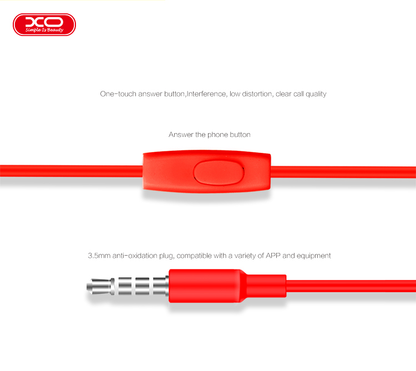 Handsfree 3.5mm XO Design S-6 Candy, White