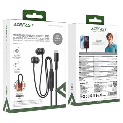 Handsfree USB-C Acefast L8, 1.2m, Gray
