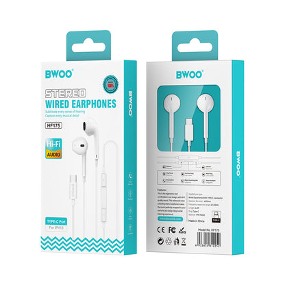Handsfree USB-C BWOO HF175, White