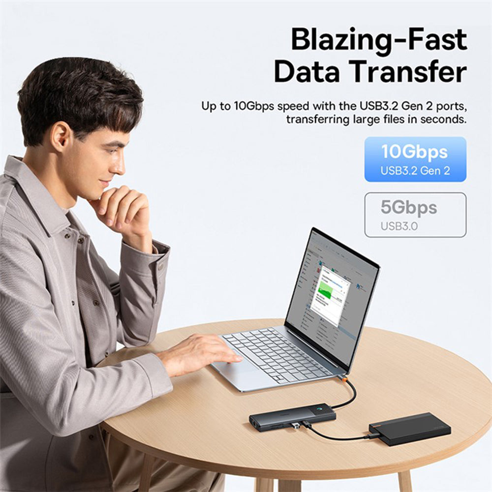 Baseus Gleam II USB-C Hub, 10in1, Black B0114200