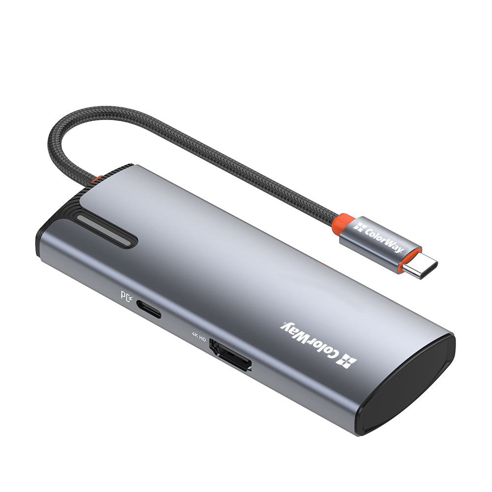 USB-C ColorWay CW-HUB01 Hub, 5in1, Silver