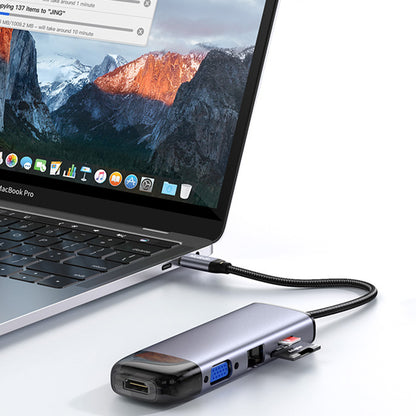 McDodo HU-7420 USB-C Hub, 10in1, Gray