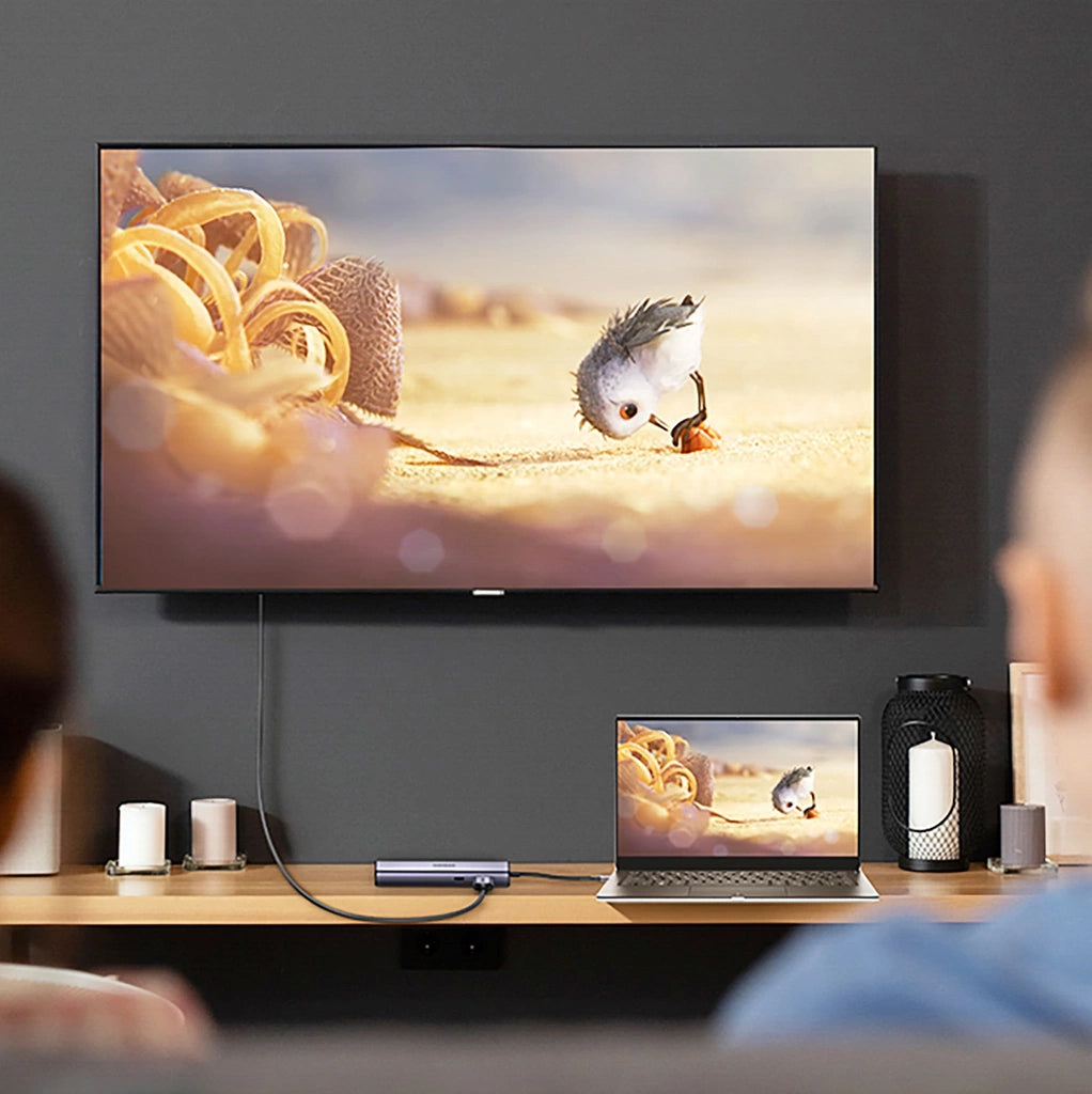 UGREEN CM512 USB-C Hub (90568), 2 x USB-A 3.0 - 1 x USB-C - 1 x HDMI - 1 x RJ45 - 1 x SD - 1 x microSD, Gray