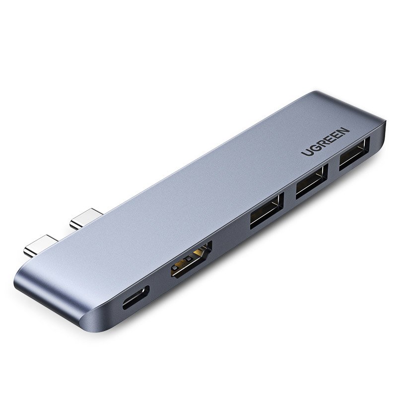 UGREEN USB-C Hub for Apple MacBook Pro / Air Series, 3 x USB-A 3.0 - 1 x USB-C - 1 x HDMI, Gray