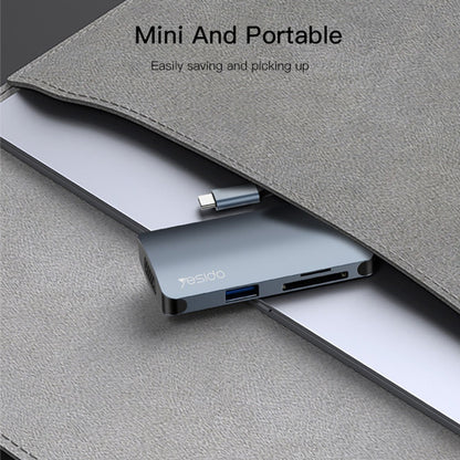 Yesido HB16 USB-C Hub, 7in1, Gray