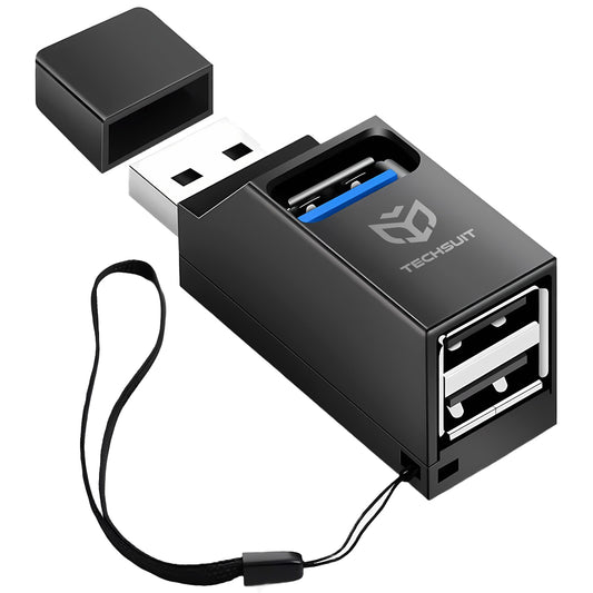 Techsuit H11 EchoLink USB Hub, 3in1, Black