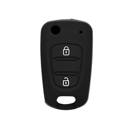 Techsuit 2003.04 Car Key Cover for Hyundai Elantra / Kia Picanto, Black